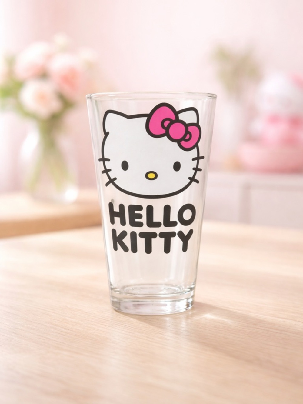Hello Kitty Glass Tumbler 16 Oz New in Box Official Sanrio Glassware
